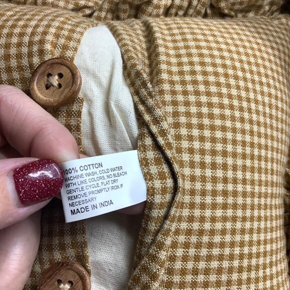 Home Collections By Raghu Easter Pillow Rabbit Floral Embroidery Button 12” - Picture 4 of 6